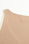 SWAYING/KNIT fake two-piece see-through vest SW24SS1T40 apricot PS74